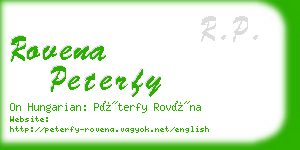 rovena peterfy business card